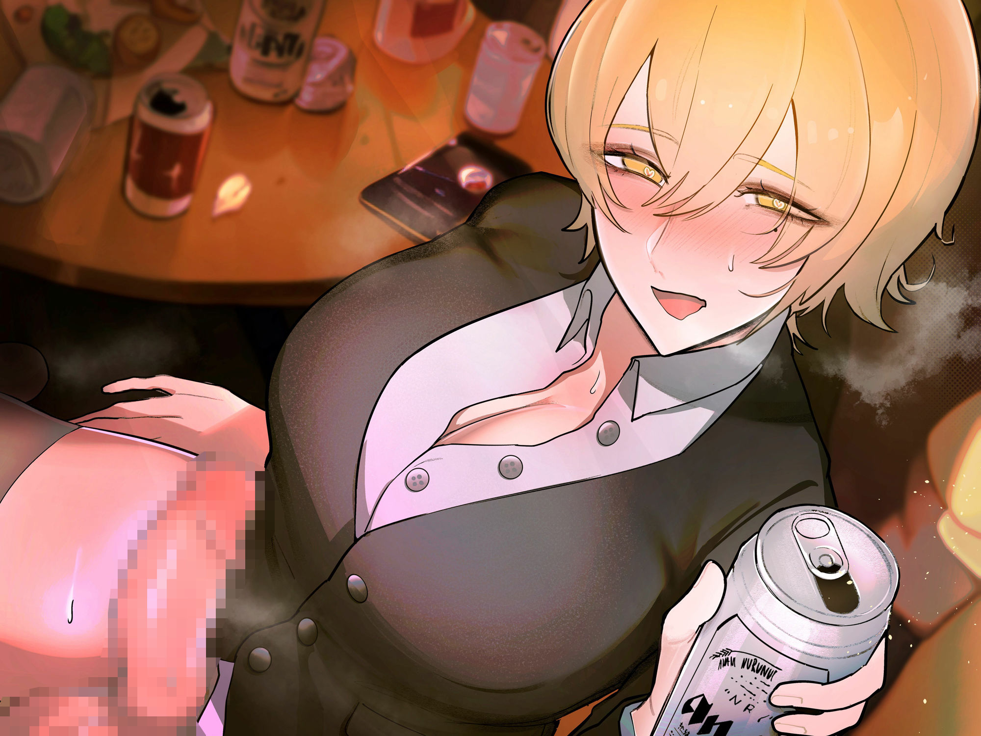 サンプル画像2:酔っぱらったふたなりオレっ娘後輩を介抱するために家に連れ帰ったら・・・えっちが始まっちゃった話(おほ声の館) [d_355100]