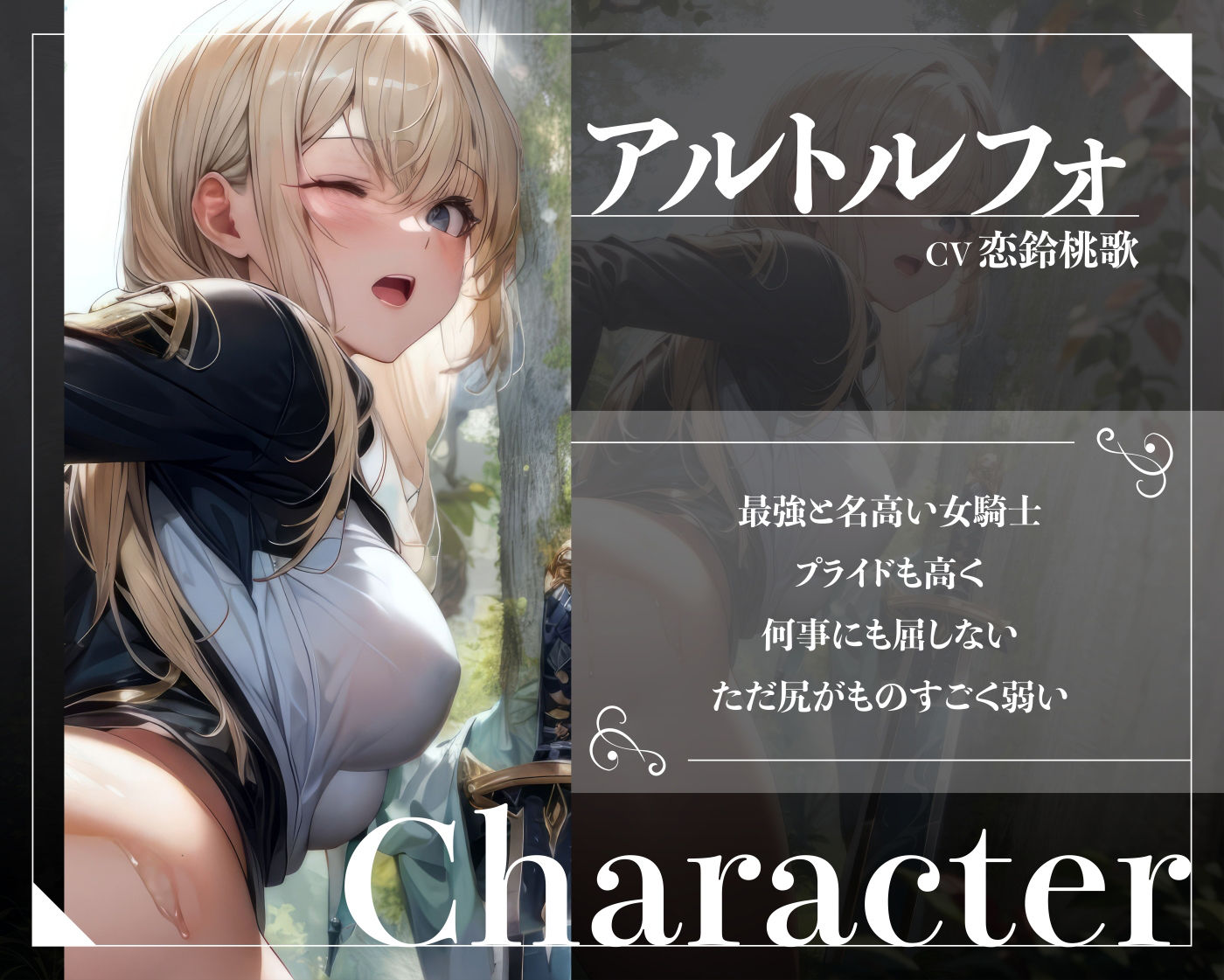 サンプル画像2:【尻弱音声・期間限定110円】屈強な肉体を持った最強女騎士はただの尻弱ドスケベ淫乱おまんこ(ぷぷぷにゃっと) [d_355936]