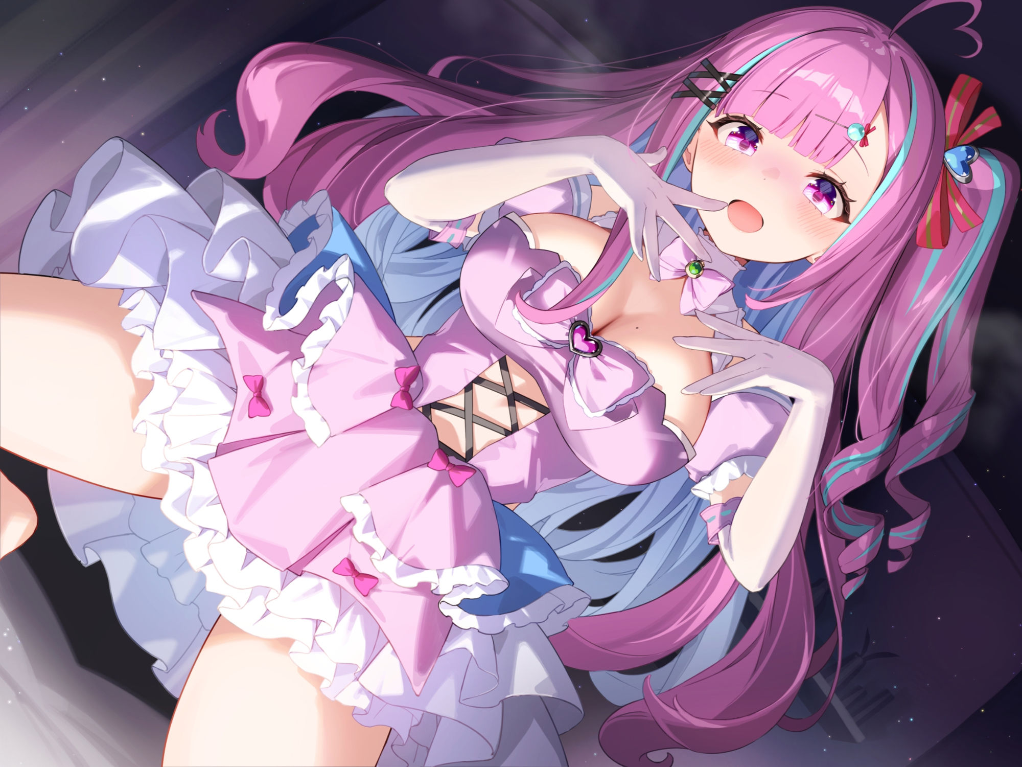 サンプル画像2:【オナニー実演】ちょいヤンデレ！？爆乳ドMなVtuber逢瀬ふらちの謝罪アクメがとまらないっ！いつものオナニー(汁次元) [d_359574]