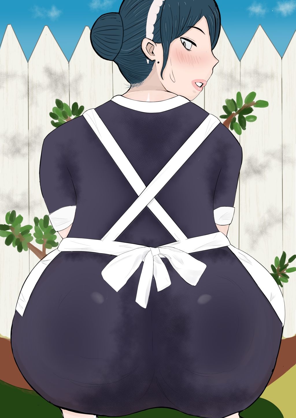 サンプル画像1:【低音囁き】腋臭メイドのニオイを嗅いだり、嗅がされたりする音声(カベホクロ) [d_360261]