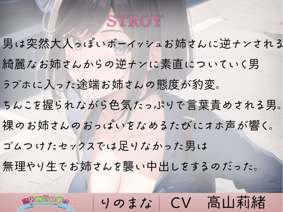 サンプル画像1:逆ナンボーイッシュ女がスケベすぎてオホ声生中出し※特典動画つき(rino) [d_362255]