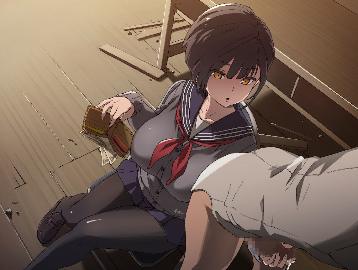 サンプル画像1:後輩ちゃんの援交事情(デカスイカ3号) [d_362557]