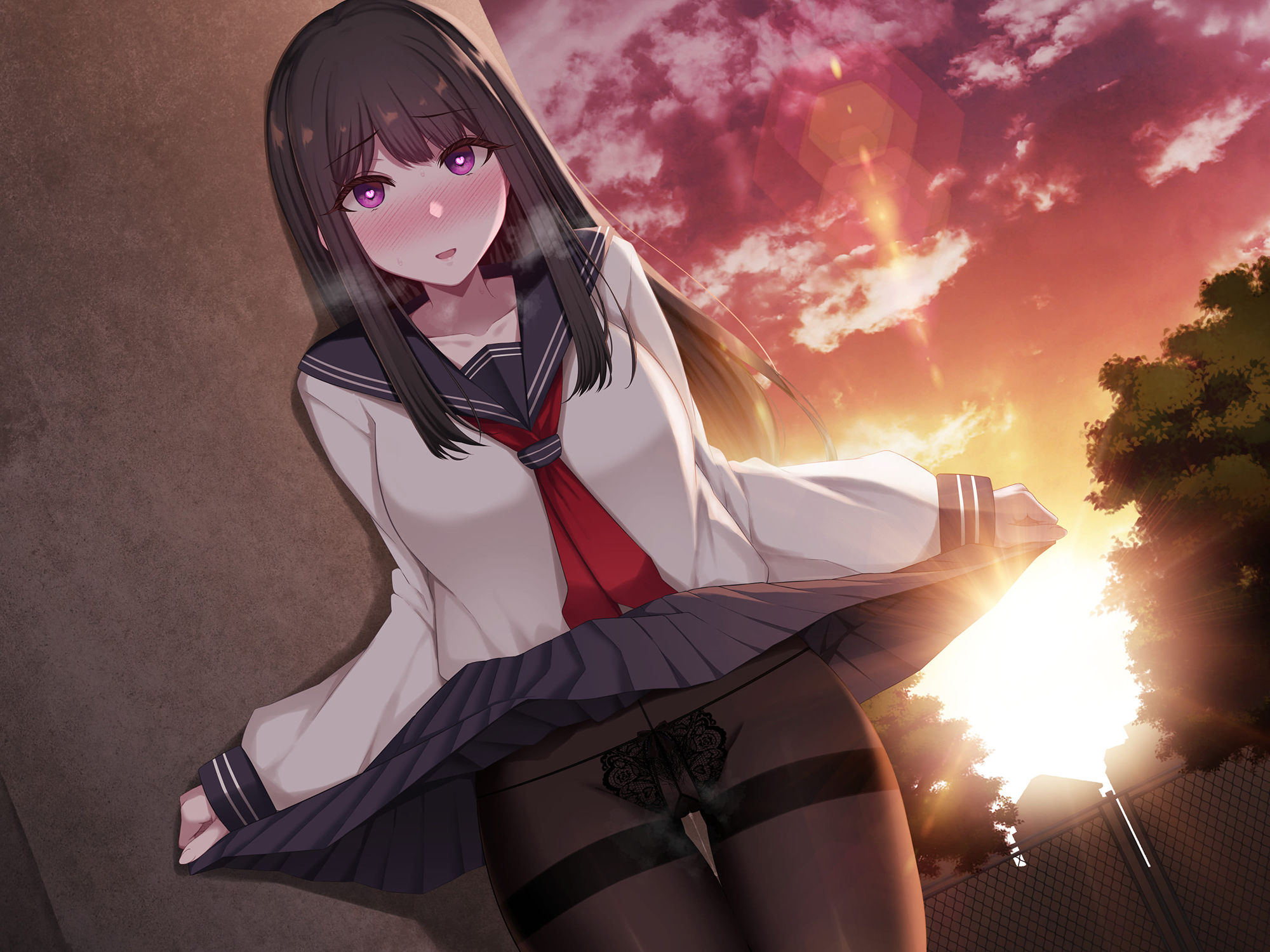 サンプル画像3:【期間限定330円！】清楚系先輩JKは、裏で僕と毎日オホ声中出しセックスをしている。〜実はマゾなよわよわマンコといつでも生ハメえっち〜(どぐまぱにっく) [d_367472]