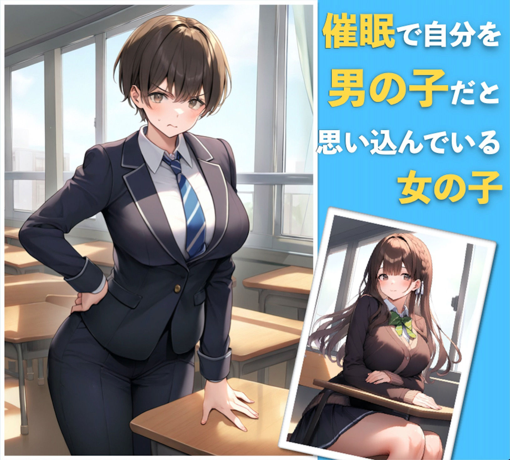 サンプル画像1:催○で自分を男の子だと思い込んでいる女の子(KDM) [d_373669]