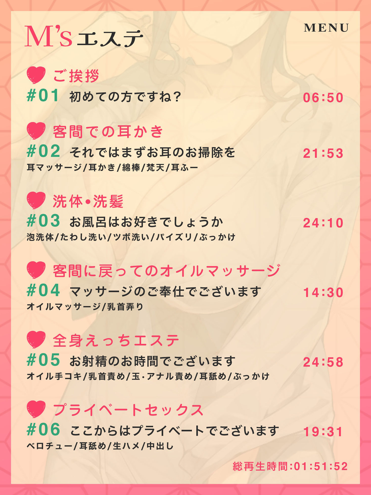 サンプル画像4:全裸M’sエステ癒し亭〜耳かき・洗体・回春・発射〜(脳とりがー) [d_377327]