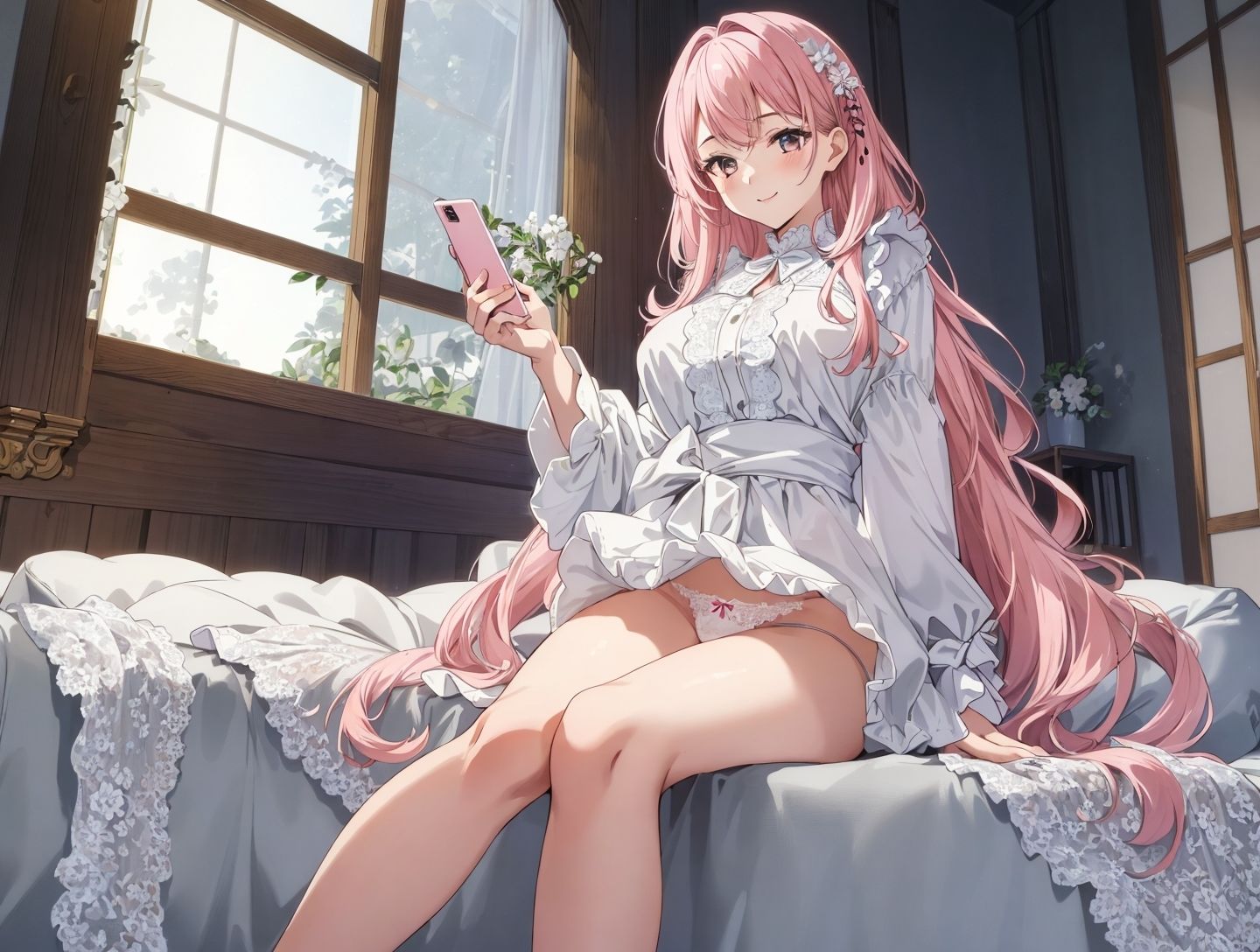 サンプル画像3:【オナサポ実演オナニー】憧れの声優さんは予想以上にエッチだった！スマホリモートオナニー実演＆オナサポ見せ合いっこオナニー(ホワイトクラブ) [d_379775]