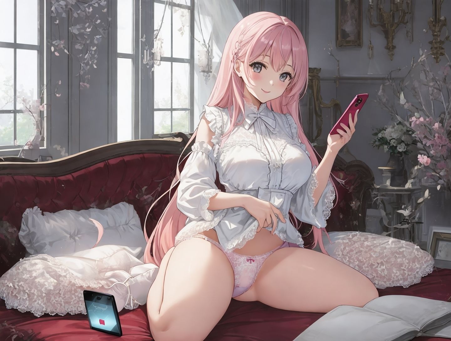 サンプル画像4:【オナサポ実演オナニー】憧れの声優さんは予想以上にエッチだった！スマホリモートオナニー実演＆オナサポ見せ合いっこオナニー(ホワイトクラブ) [d_379775]