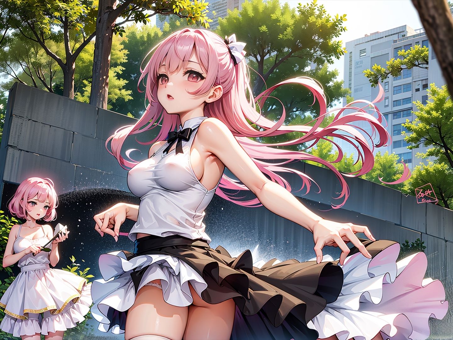 サンプル画像1:【実演ノーブラ散歩】処女の巨乳声優が白いブラウス乳首ポッチでドキドキ散歩〜通りすぎる人の視線を感じながらエッチな質問に答えてたら「おしっこしたくなっちゃった 」(ホワイトクラブ) [d_379784]