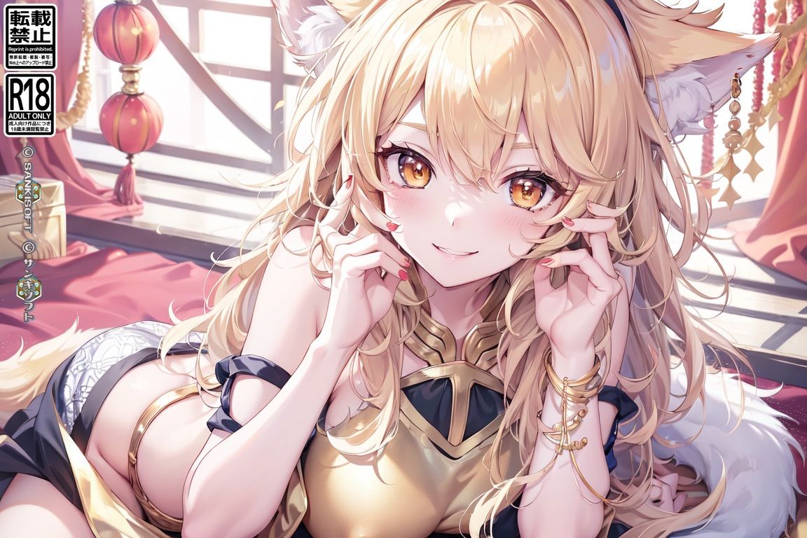 サンプル画像6:人狼の族長、金狼マイは傷心中(サンキソフト) [d_387104]