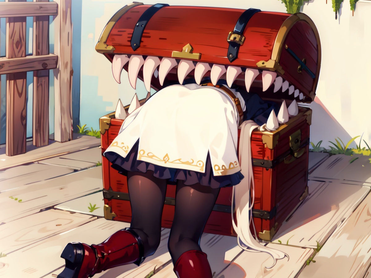 サンプル画像2:ミミックにハマったエルフちゃんの壁尻まんこにおちんぽハメてみた！【壁尻ワールド】(壁尻ワールド) [d_387730]