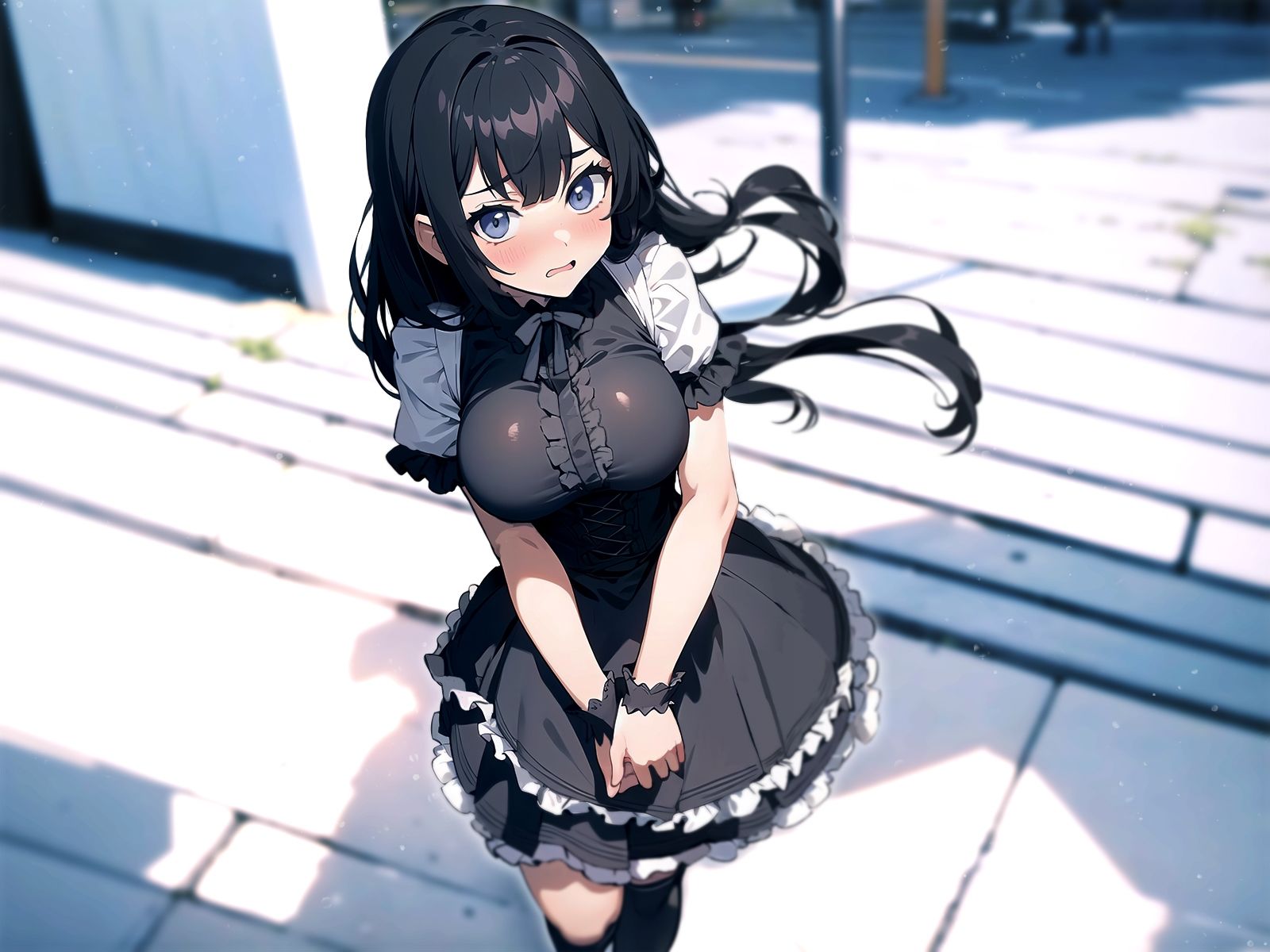 サンプル画像4:エロ活アプリで巨乳のゴスロリJKとマッチしたら清楚でクールな学級委員が来た〜えっちが好きだから…内緒にしてね？〜(ちゃんとぴ発電所) [d_387898]