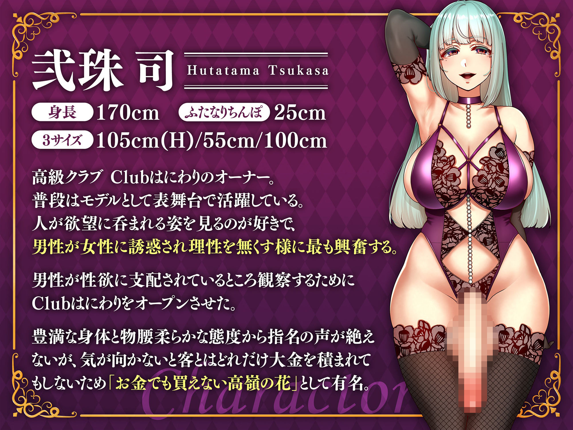 サンプル画像2:【ふたなり攻め男性受け】お金でも買えないような極上のふたなり女にSMプレイで可愛がられて愛されるマゾ堕ち逆アナル(Clubはにわり) [d_390155]