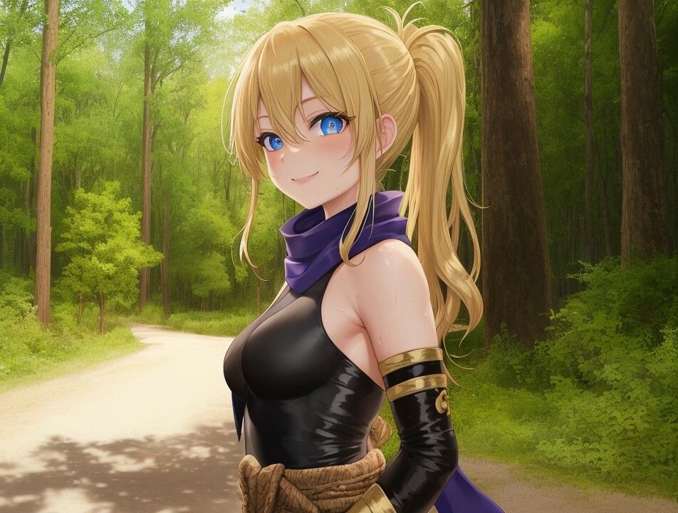 サンプル画像4:ドスケベ金髪巨乳のくノ一は調教されたい〜感度1万倍の術で無限オホ声セックス地獄でイキ狂い〜 【抱き枕推奨/ファンタジー/中出し】(巨乳大好き屋) [d_390767]