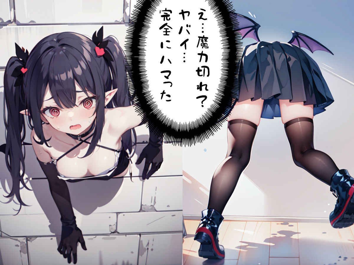 サンプル画像2:壁尻サキュバス！！壁にハマった処女サキュバスに精液注入して助けてやった(壁尻ワールド) [d_407966]