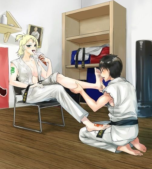 サンプル画像1:沙羅先輩 足裏マッサージ Sarah Senpai Ashi Ura Massage(空手ラブストーリー) [d_409722]