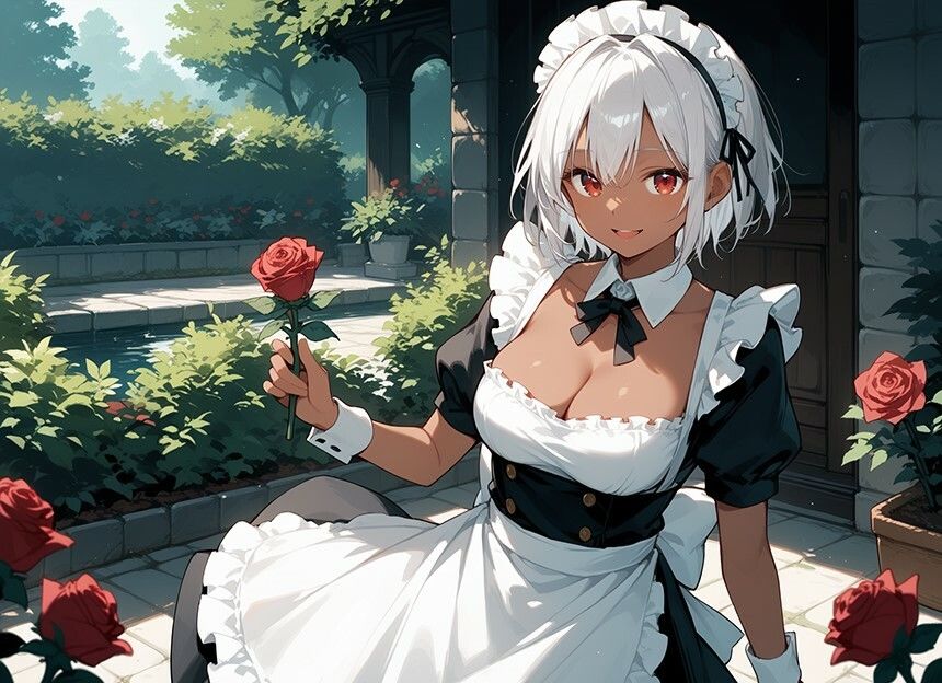 サンプル画像4:クールで無口な褐色メイドの無表情性処理ルーティーン〜アナル大好きご主人様に処女を奪われたい〜【ファンタジー/巨乳/中出し】(巨乳大好き屋) [d_410568]