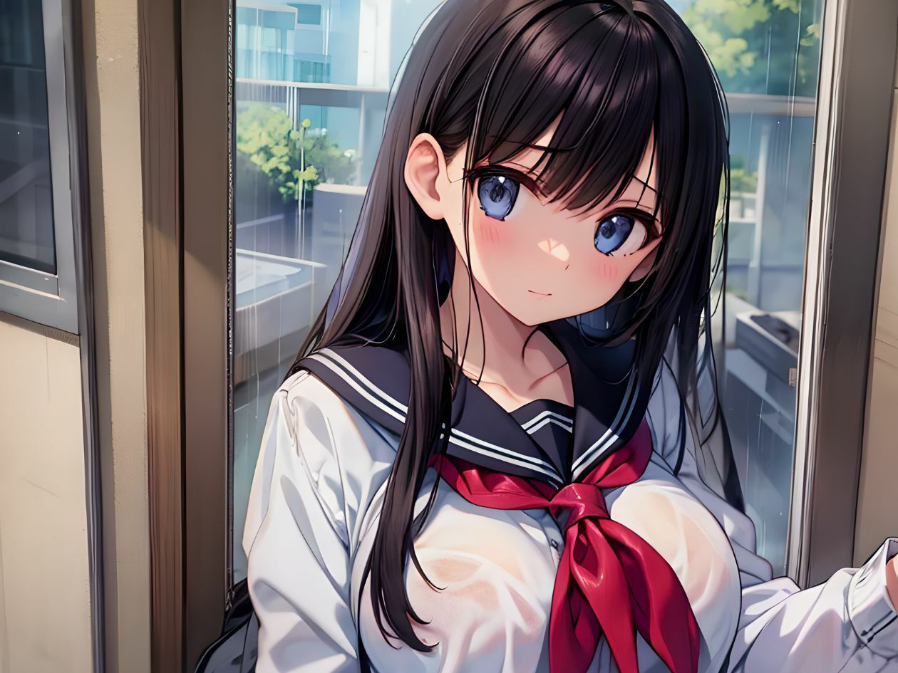 サンプル画像2:【KU100】しとしとと雨が降る中、物静かな少女と淫らに溶け合う(いたずらえっち 〜性癖よ恍惚なれ〜) [d_412625]