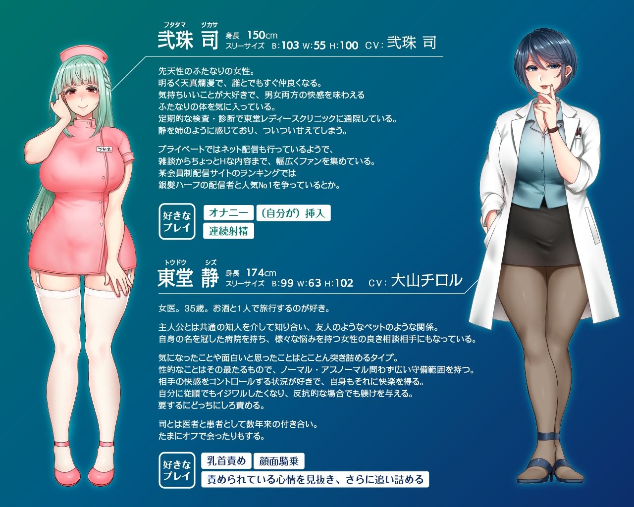 サンプル画像1:キミのぜんぶ、イジめてあげるLuxury〜ふたなりお姉さんとクールな女医さん編〜(セツナシロップ) [d_413362]