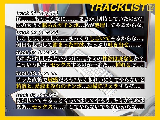 サンプル画像5:ダウナー系女上司の残業おま●こ指導 耳舐め囁きで徹底射精管理(ぬらヌラ本舗) [d_415804]