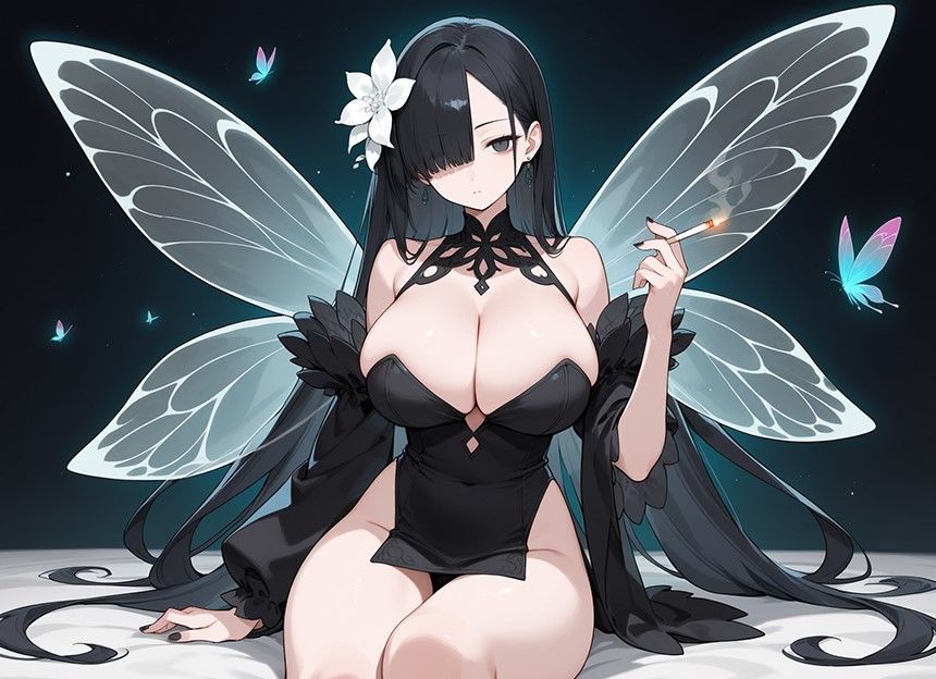 サンプル画像2:異種族デリヘル呼んだらフェアリー姿で目が死んでるダウナー系の高身長イケメンお姉さんが来た【爆乳/中出し】(巨乳大好き屋) [d_416356]