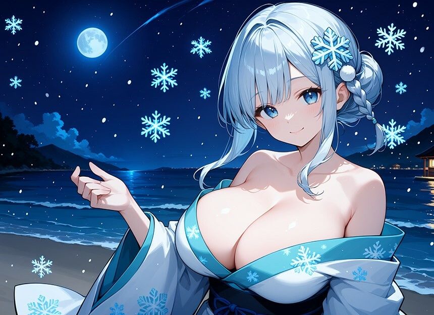 サンプル画像3:爆乳雪女「冷やしパイズリ始めました…召し上がれ♪」最後はおまんこで温めてくれる寂れた海の家の雪女さん【ファンタジー/中出し/バイノーラル】(巨乳大好き屋) [d_418999]