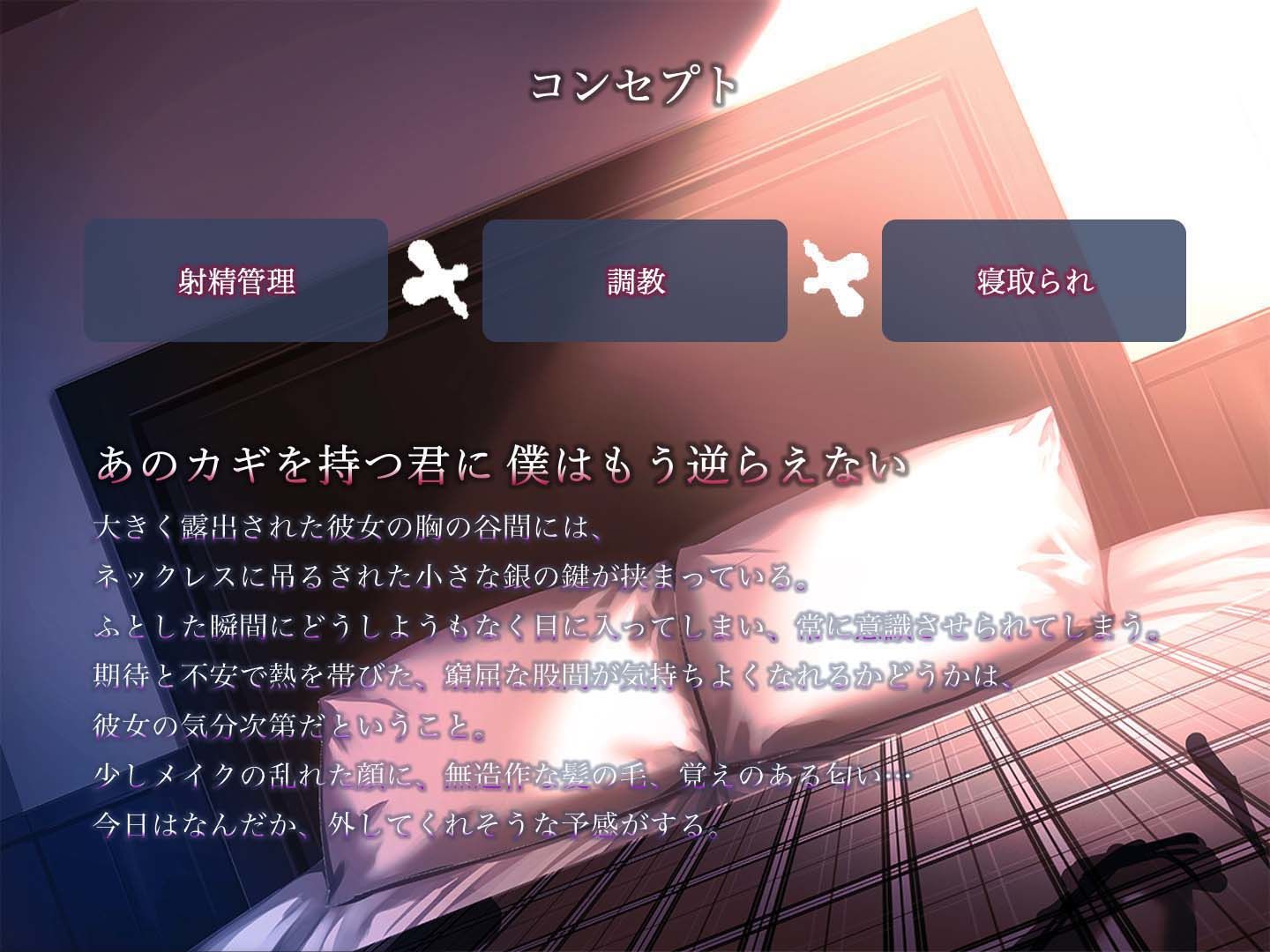 サンプル画像2:貞操帯カギ管理による寝取られマゾ彼氏の正しい育て方(被支配中毒) [d_422682]
