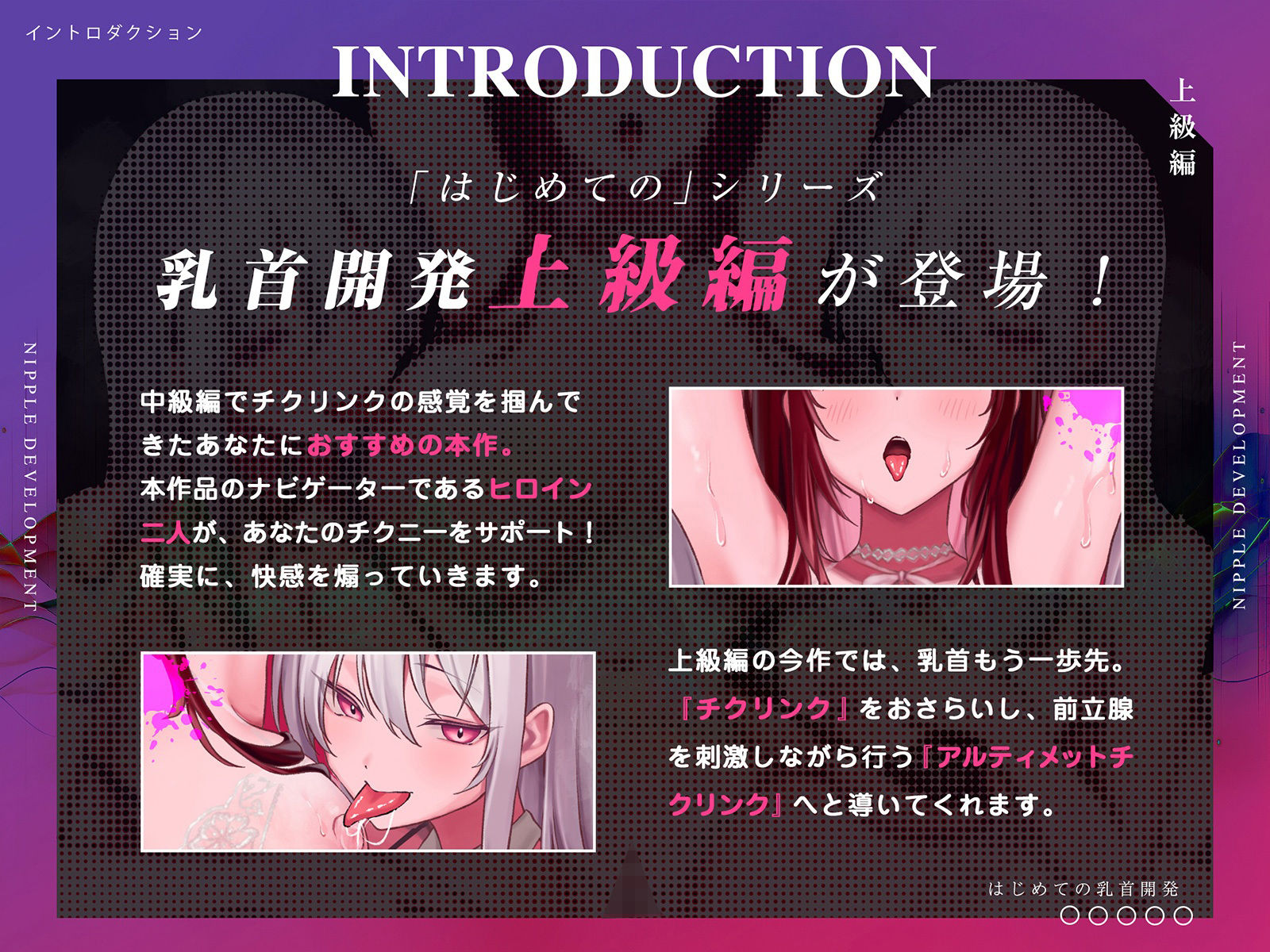 サンプル画像1:誰でも出来る！決定版「はじめての」「W」乳首開発上級編！(空心菜館) [d_423211]