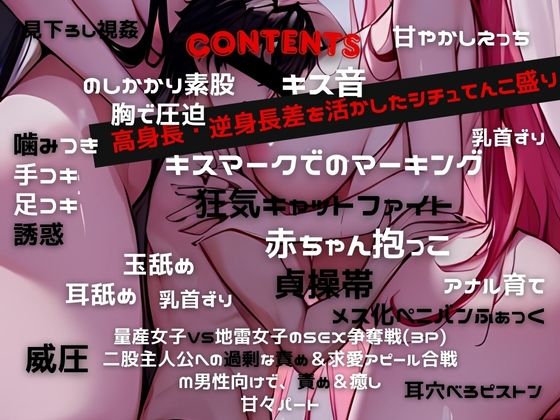 サンプル画像6:超高身長girl’s［177cmVS179cm］〜摩天楼から虐めて甘やかす！？修羅場ハーレム〜(tallgirls 〜長身少女〜) [d_430411]