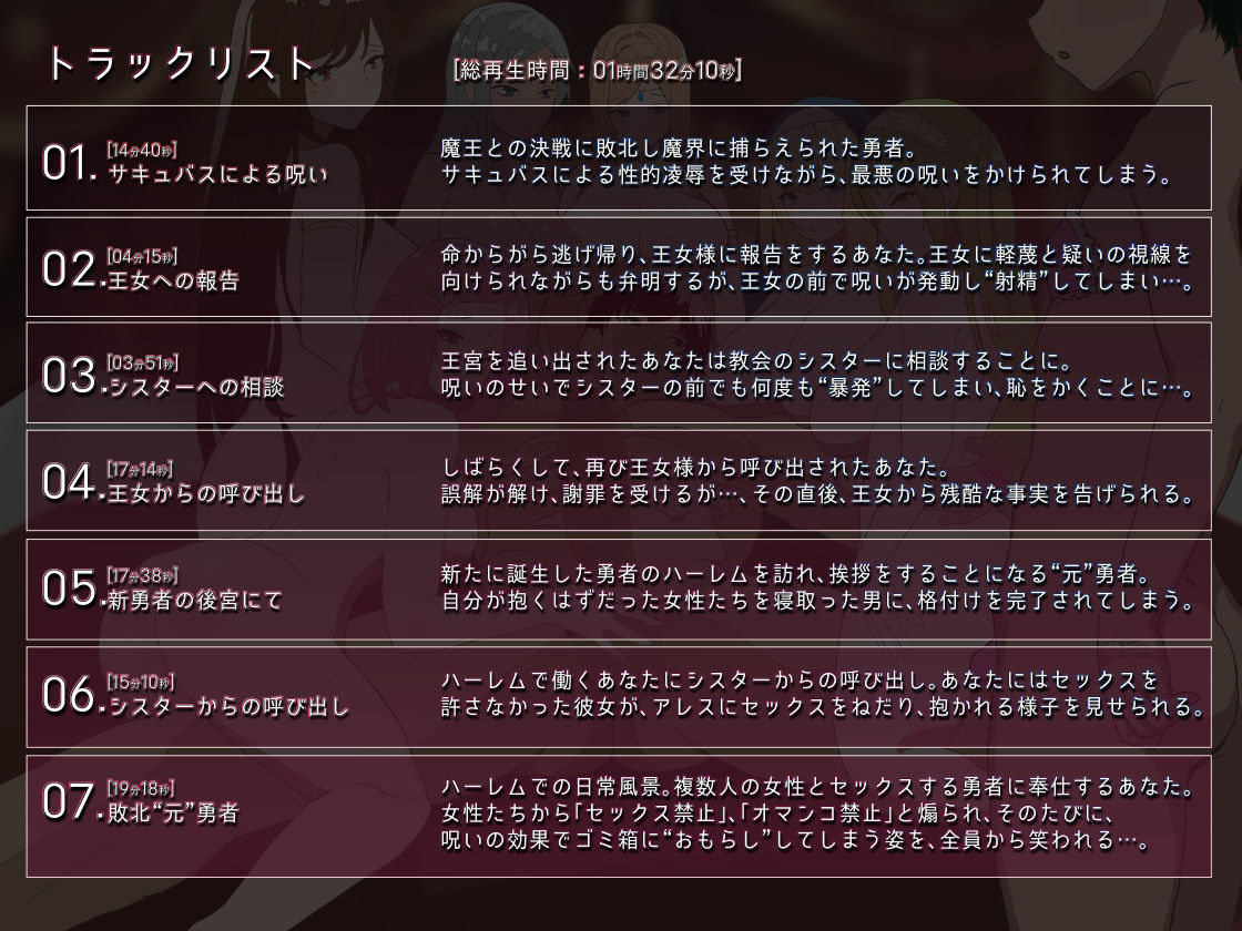 サンプル画像1:敗北勇者の悲惨な末路〜新勇者にハーレムを奪われ屈辱の寝取られ奉仕をさせられるザコオスの‘元’勇者様〜(YAO) [d_431413]