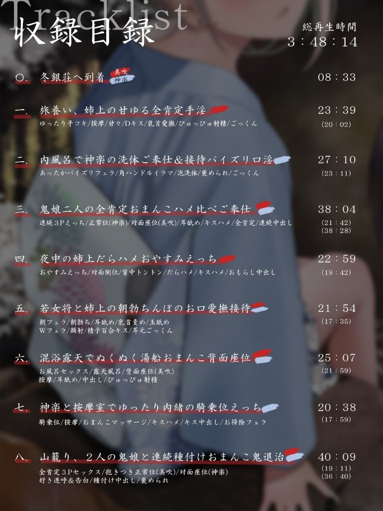 サンプル画像5:【丁寧語えっち】鬼の姉上と若女将の あったか全肯定 和譚 〜隠世の温泉郭で 甘ゆる褒められ旅養ひ〜(ろんりーわん) [d_436019]