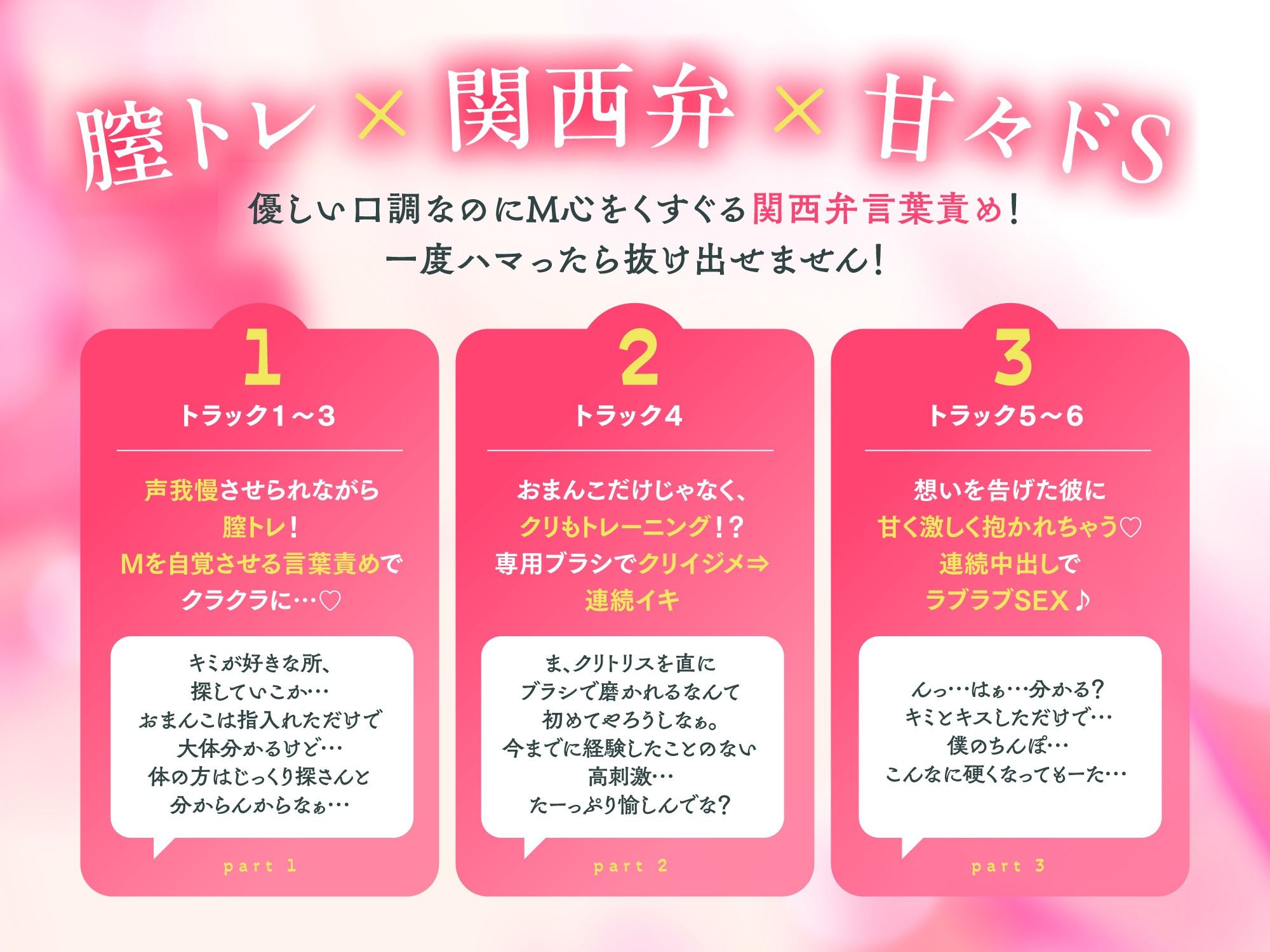 なにわの膣トレーナーに沼る、パーフェクトおまんこ育成コース〜密着声我慢トレーニング&クリちゃん磨きでおまんこ破壊(CV.主水Ash)の画像3