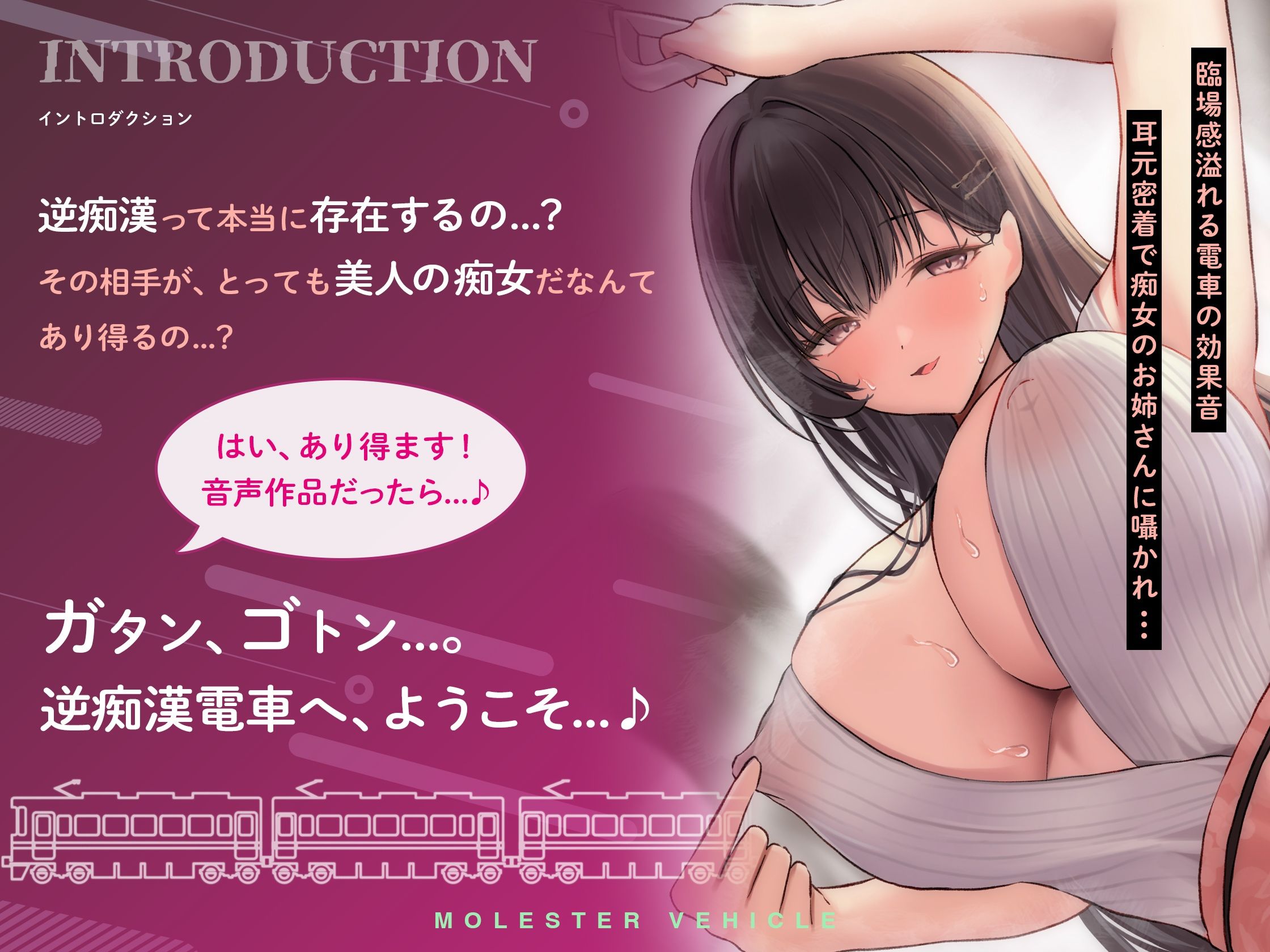 サンプル画像2:逆痴●車両〜車内密着手コキから始まる処女お姉さんの暴走逆レ●プ〜【2時間超の大ボリューム】(脳とりがー) [d_437185]