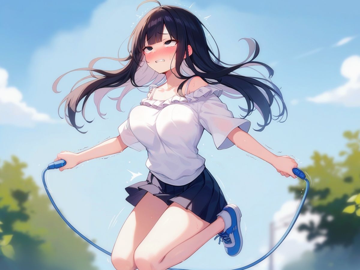 サンプル画像1:浣腸縄跳び100回連続跳べるまでうんちできません【スカトロASMR】(ブリブリブリズム) [d_441046]