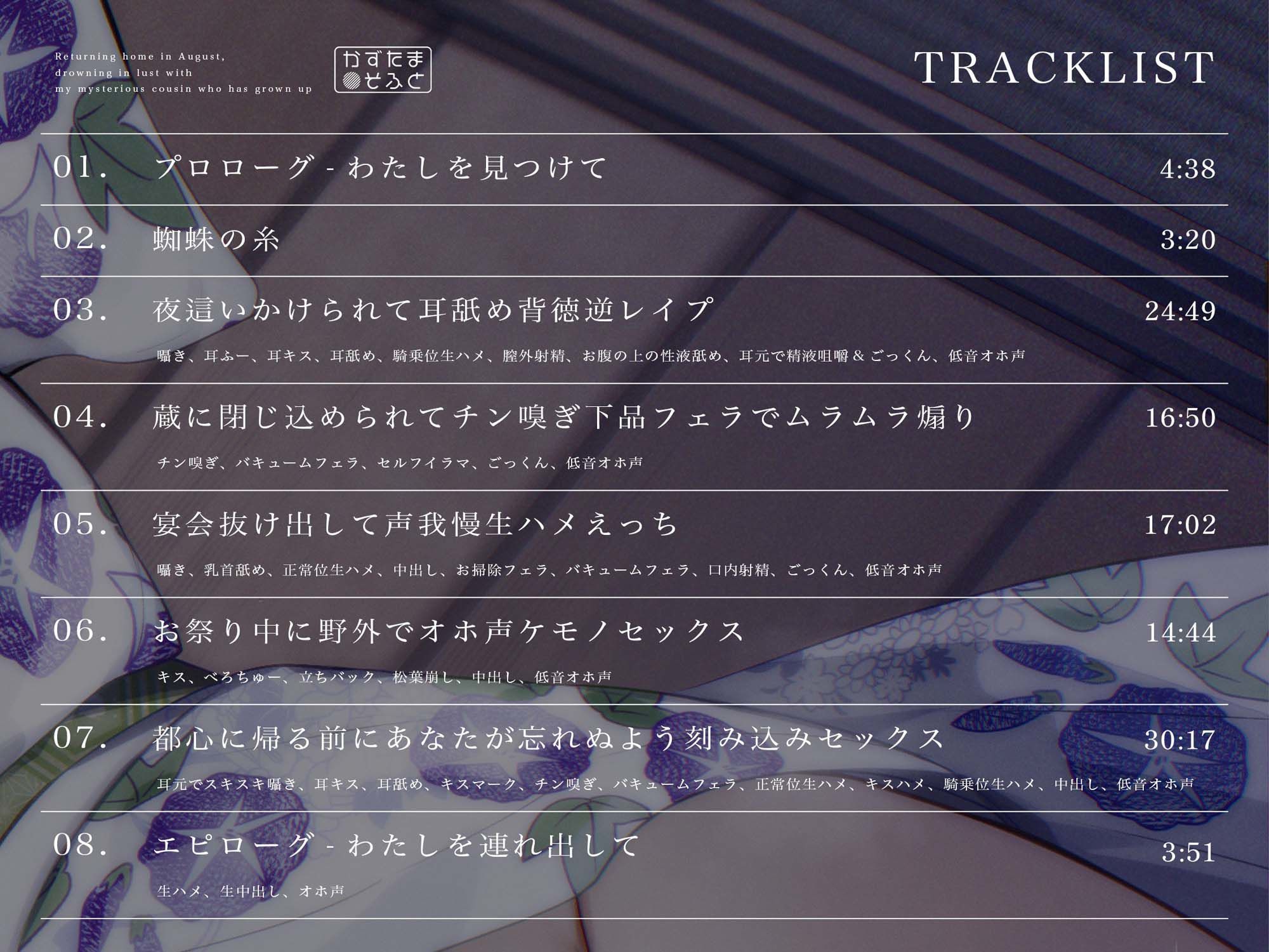 サンプル画像4:【近親ヤンデレ】8月帰省、成長したミステリアス系従妹と肉欲に溺れる〜従妹×近親背徳×お下品低音オホ声〜【KU100】(かずたまそふと) [d_444038]