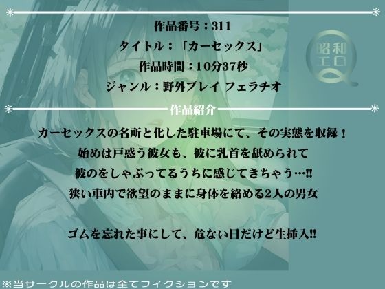 サンプル画像2:作品No.311 カーセックス(昭和エロQ) [d_446221]