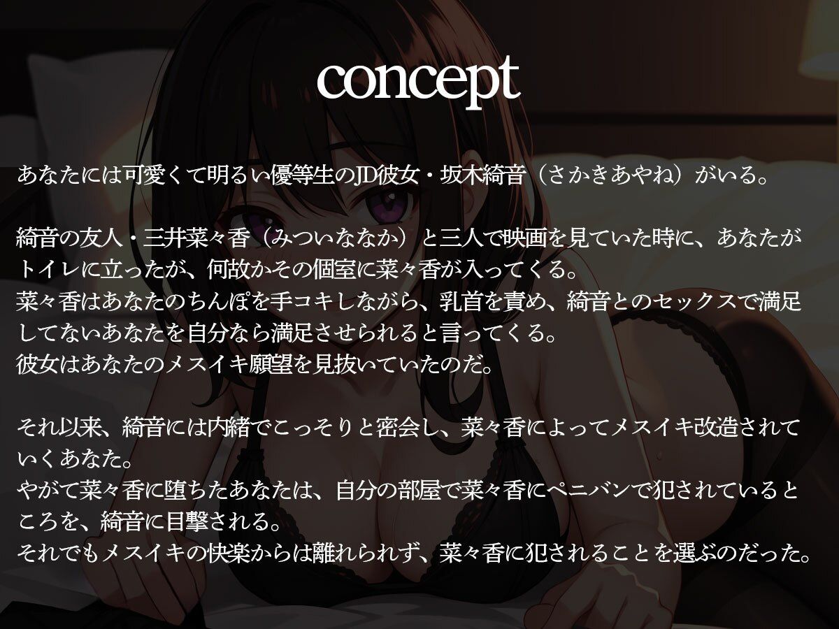 サンプル画像2:【逆NTR】メスイキ前立腺調教でメス堕ちさせる彼女の友達(またたび) [d_448958]