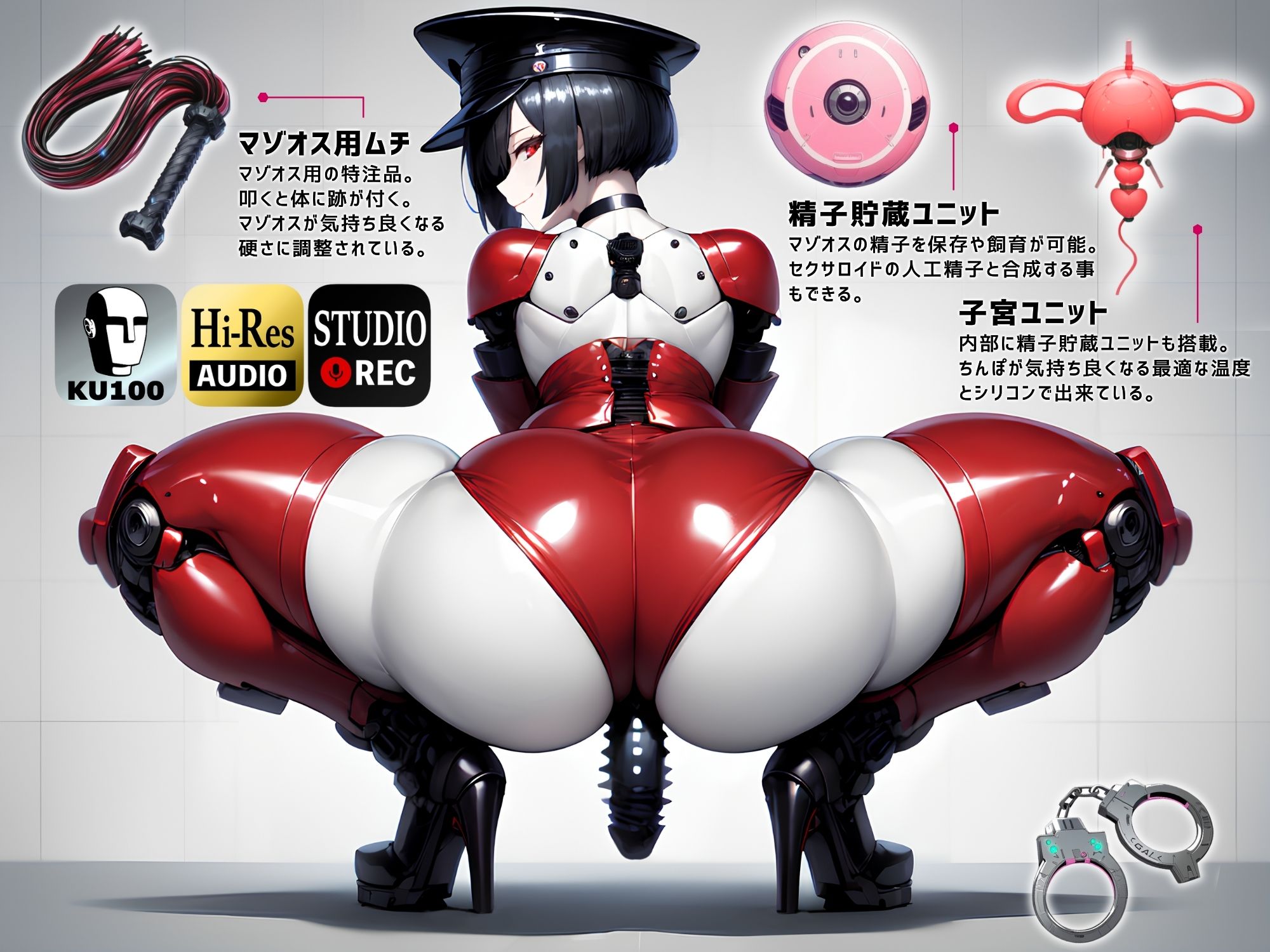 サンプル画像4:マゾオス去勢SM嬢セクサロイド 〜マスターがしっかり服従を誓えるように実力行使します〜【KU100】(ドM騎士団) [d_450243]