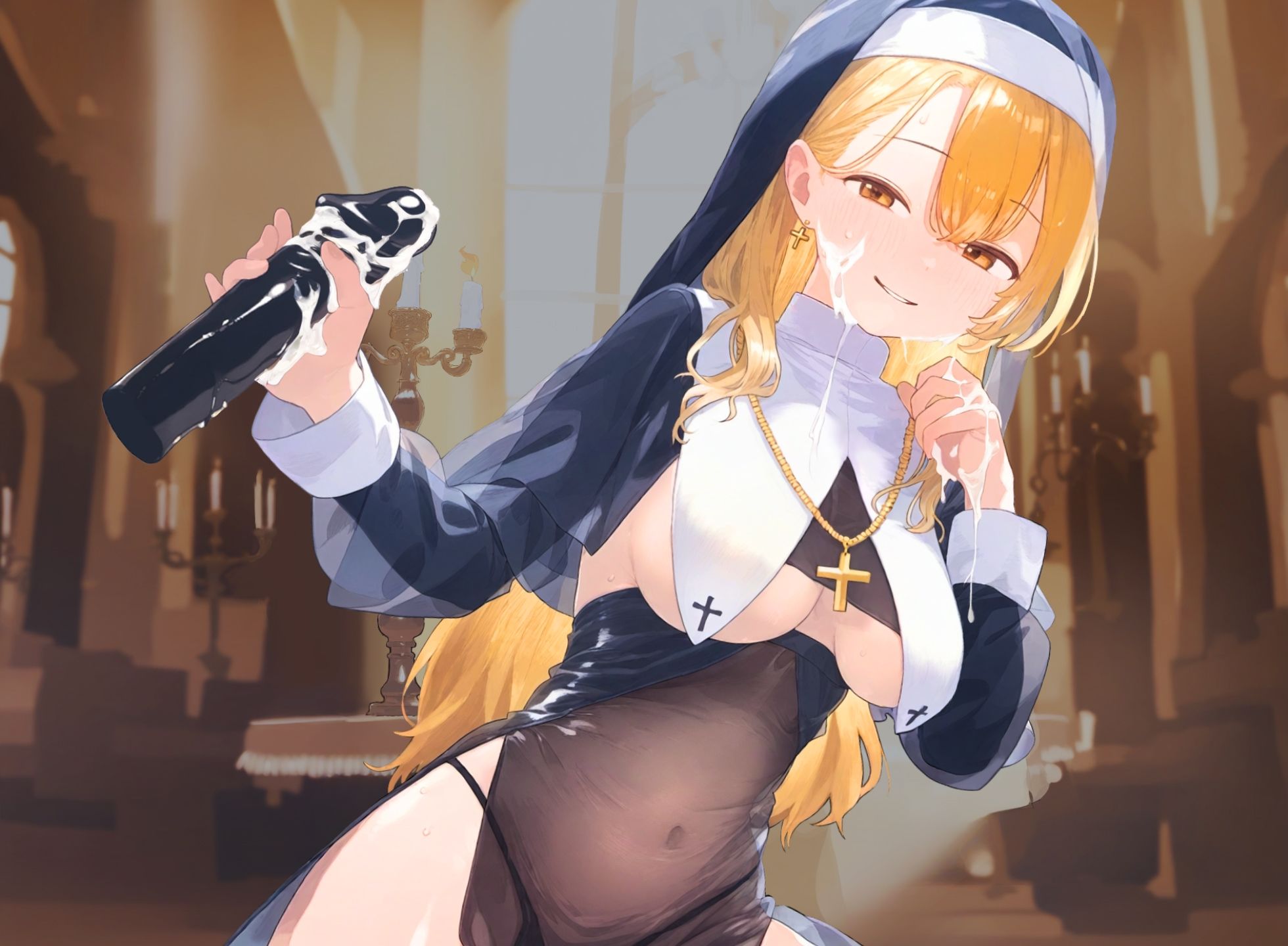 サンプル画像5:【ドM向け】懺悔室でマゾ告白したらドSシスターにマゾ調教される話♪(NB企画) [d_450357]