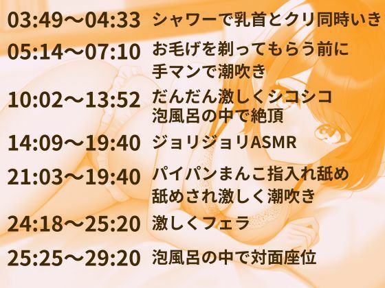 サンプル画像2:【ラブラブ×ASMR】ラブホの泡風呂でパイパンにされシュワポチャエッチ(かえでの木) [d_452207]