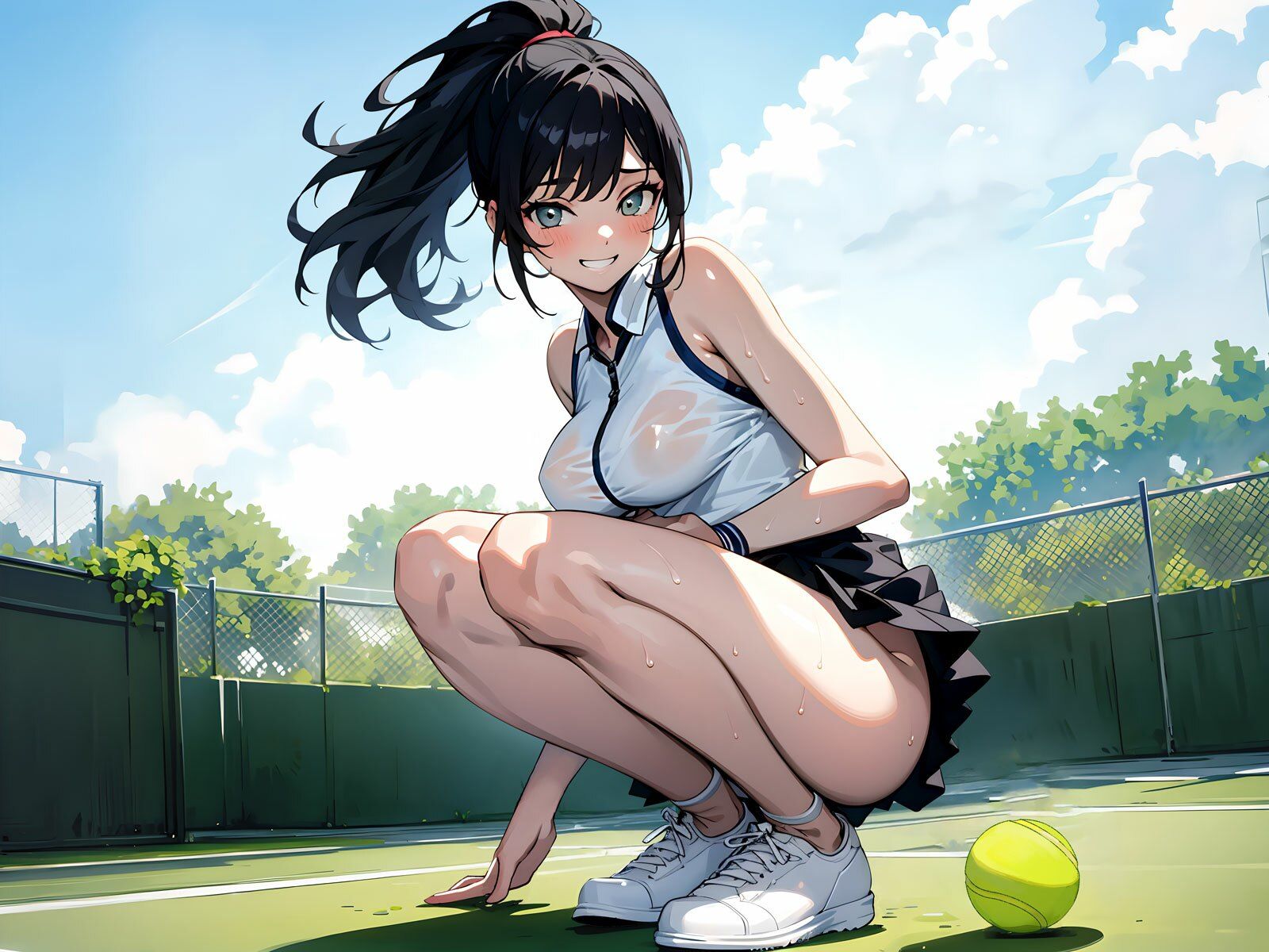 サンプル画像4:清楚系巨乳テニス部エースの汗だく中出しダブルスレッスン〜密着あまねちょオホ声っち〜(ちゃんとぴ発電所) [d_454172]