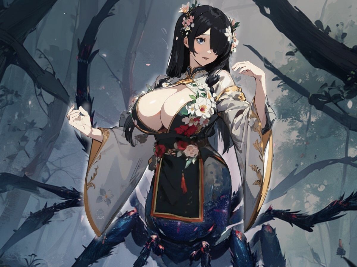 サンプル画像3:ダウナー蜘蛛女に一目惚れした男が死ぬほど愛され幸せになった話【巨乳/モンスター娘/中出し】(巨乳大好き屋) [d_454700]