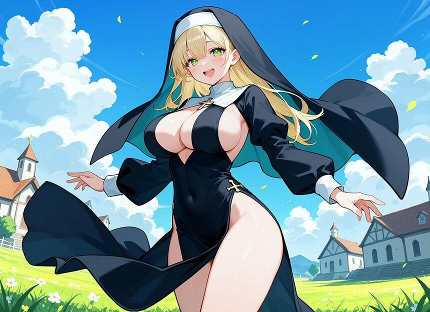 サンプル画像3:爆乳シスターさんは欲求不満〜絶倫聖女と童貞勇者のドスケベ世界救済の旅〜【中出し/ファンタジー/KU100】(巨乳大好き屋) [d_455138]