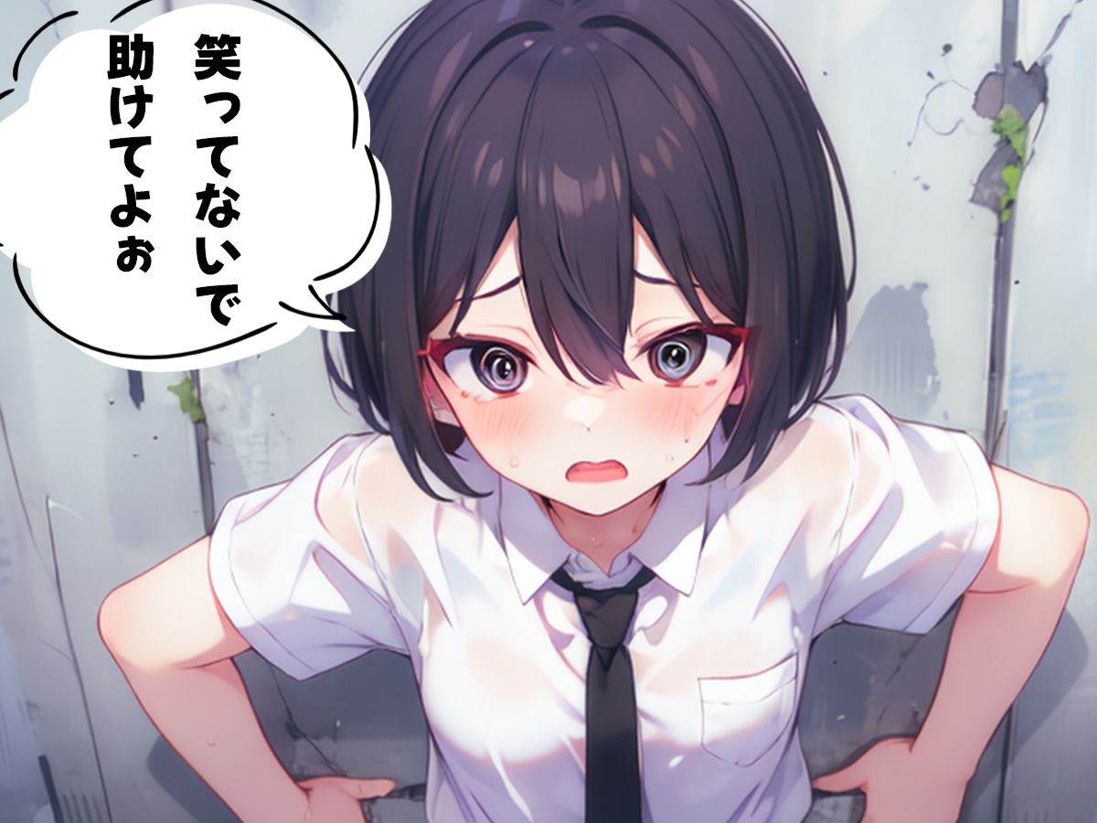 サンプル画像3:【壁尻】男友達みたいなボーイッシュ幼馴染JKが壁にハマっちゃった！恥じらう彼女に女の快感を味わせる！(壁尻ワールド) [d_461539]