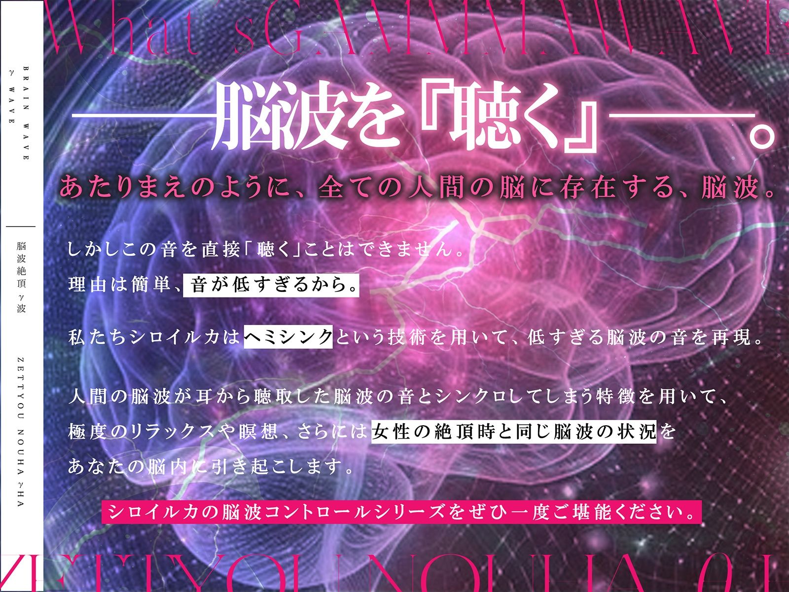 サンプル画像1:脳波催●γ波〜人間の興奮する脳波40Hzで究極の没入セックスを〜(シロイルカ) [d_461901]