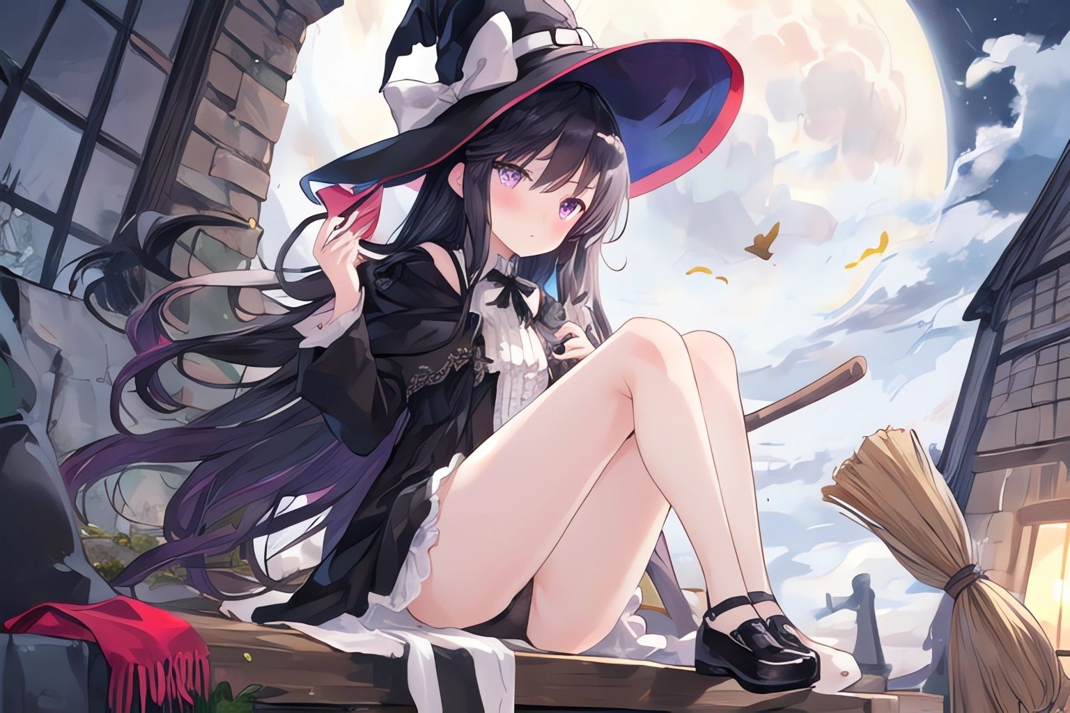 サンプル画像3:見た目がダウナー系の見習い魔女さんはドジっ子だった〜ホウキ折れてますよ！（ポンコツ魔女さん）(九谷さんと愉快な仲間たち) [d_464149]