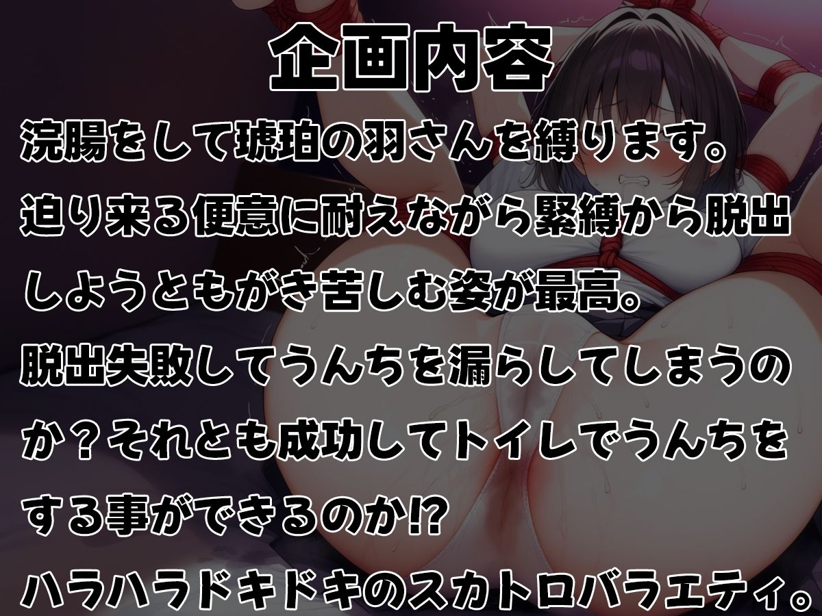 サンプル画像2:浣腸緊縛〜うんち漏らさずに脱出できるか！？〜【スカトロ・排泄我慢・お漏らし】(ブリブリブリズム) [d_465227]