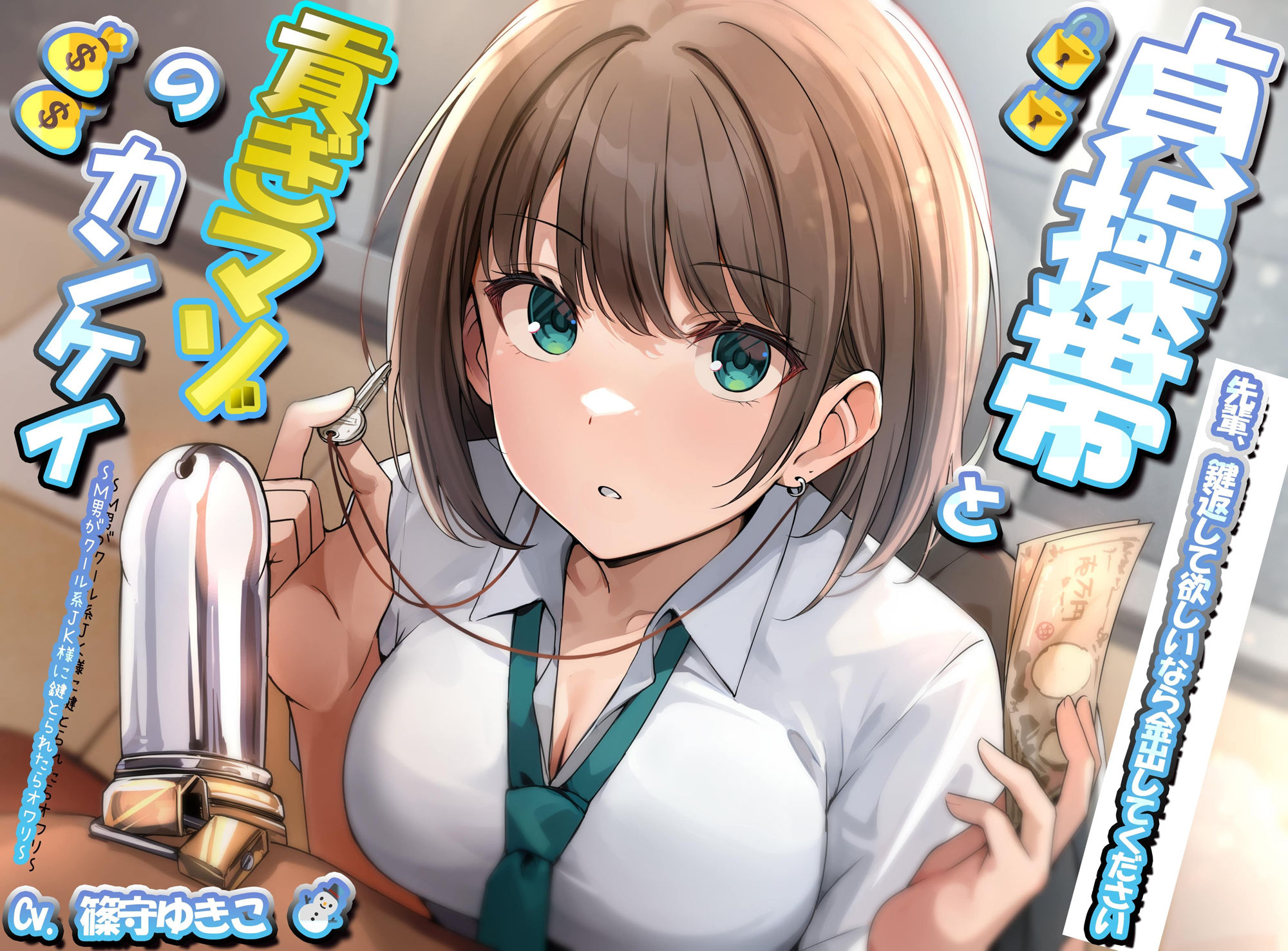 サンプル画像1:貞操帯と貢ぎマゾの関係 〜M男がクール系JK様に鍵とられたらオワリ〜(サークルドム) [d_472341]