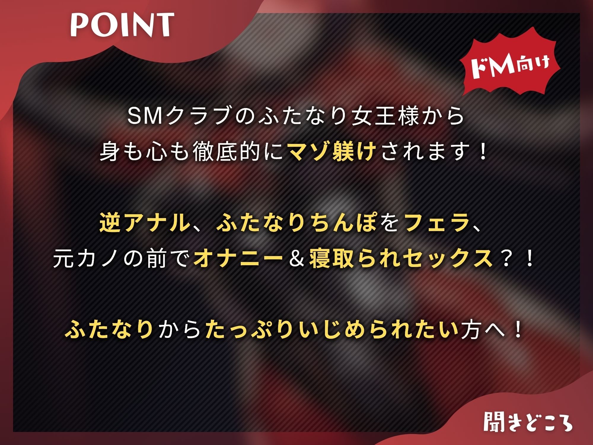 サンプル画像3:ふたなり女王様は俺に服従を誓わせたい〜寝取られストレスでSM嬢に躾けられたら逆アナルでメスイキNTR〜【ドM向け】【KU100】(仮性旅団) [d_474278]