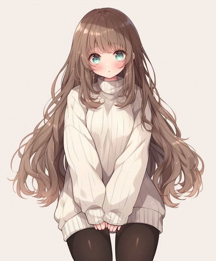 サンプル画像1:お布団擬人化ママのセーターおっぱいとタイツ太ももコキ(靴下フェチ) [d_477093]