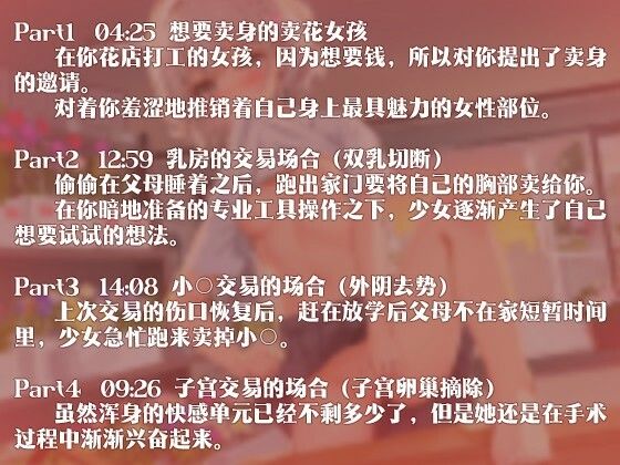 サンプル画像1:［R18G］【中国語注意】性器を売る花屋の女の子 〜身売りの意味を勘違いしていませんか？〜(夜汐音声社G向) [d_477448]